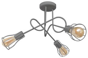 Prisadený luster OXFORD 3xE27/15W/230V šedá