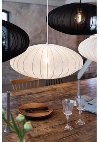 Biele závesné svietidlo s textilným tienidlom ø 60 cm Florence – Markslöjd