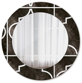 Okrúhle ozdobné zrkadlo Starožitné dlaždice fi 50 cm