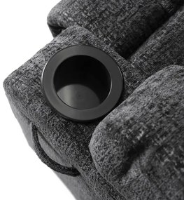 Masážne polohovateľné kreslo ARIEN čierny zamat - vintino.sk