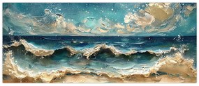 Obraz - Maľba mora (120x50 cm)