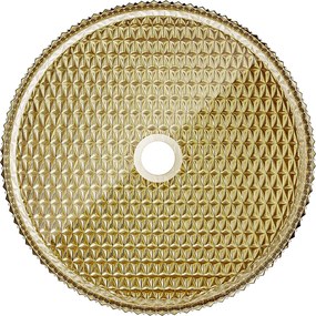 Mexen Aura, sklenené umývadlo na dosku 39 × 39 cm, zlatá, 24013952