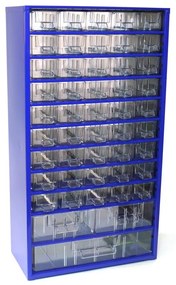 Kovová skriňa so zásuvkami, 306 x 155 x 552 mm, 45x S, 2x M, 1x L