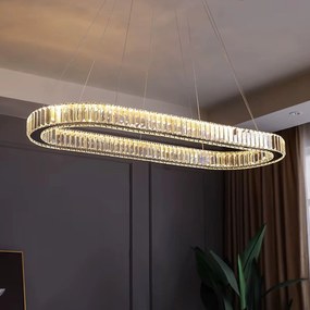 Toolight Toolight, LED stropné svietidlo 100x30 cm, 22W, APP1508-CP, zlatá matná, OSW-06971
