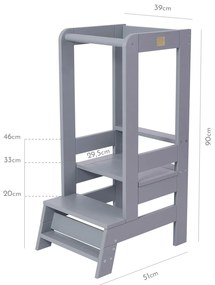 Moderná učiaca veža MeowBaby® Dark grey