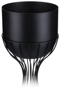 Kovový kvetináč LOFT 46x20 cm čierna