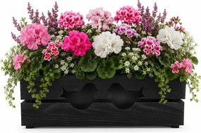 AMADEA Drevený obal s hrantíkom tmavý s vtáčikmi, 52x21,5x17cm, český výrobok