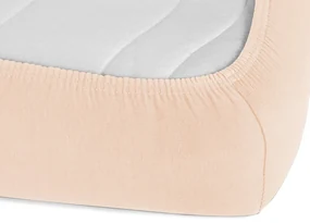Jersey napínacie prestieradlo JR-021 Púdrové 200 x 220 - výška 20 cm