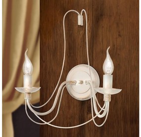 Orion WA 2-809/2 - Nástenná lampa VELA 2xE14/40W/230V biela/zlatá/patina