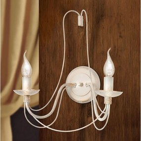 Orion WA 2-809/2 - Nástenná lampa VELA 2xE14/40W/230V biela/zlatá/patina