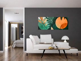 Obraz - Geometrické prírodné motívy (120x50 cm)