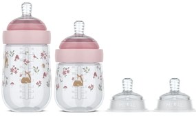 Dojčenské fľaše 165 ml + 240 ml + 2 cumlíky Fairy Garden