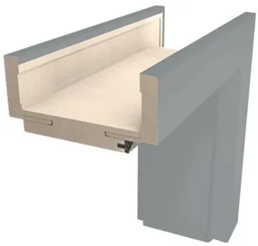 Obložková zárubňa Naturel Estra 60 cm pre hrúbku steny 7,5-9,5 cm sivá matná pravá O1SM60P