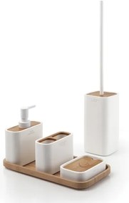 Gedy - Dávkovač mydla NINFEA biela/bambus