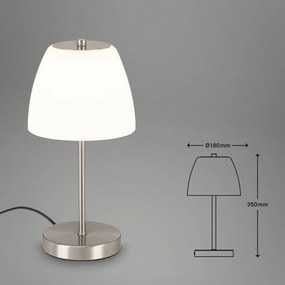 LED lampa Masa s dotykovým stmievačom, nikel matná