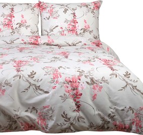 BAVLNENÉ OBLIEČKY COTTONLOVE 140X200 CM, 1KS 70X80 CM KVETY