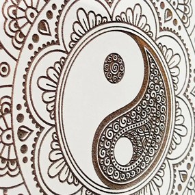 DUBLEZ | Gravírovaná mandala na stenu Jin-Jang