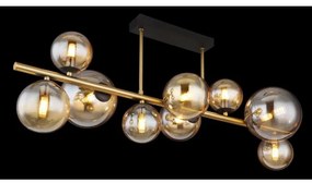 Globo 56135-9D - LED Luster na tyči RIHA 9xG9/3W/230V mosadz