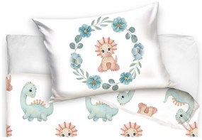 TipTrade Obliečky do postieľky 100x135 + 40x60 cm - Dobrú noc Dino