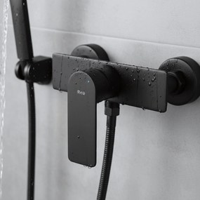 Rea Urban, sprchová batéria s bodovou ručnou sprchovou sadou, čierna, REA-B9909