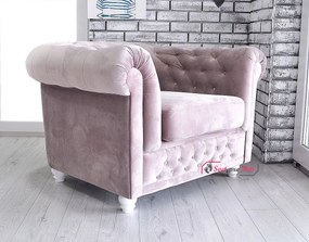 Kreslo Chesterfield Dusty Pink