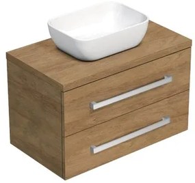 Kúpeľňová skrinka s krytom SAT Cube Way 80x47,5x46 cm Hickory dub CUBE46803DH45, 1 ks