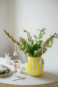 räder Závesná veľkonočná dekorácia White Rabbit / Gold Ears