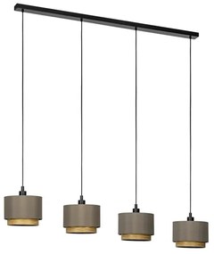 Eglo 390121 - Luster na lanku MARCHENA 4xE27/40W/230V hnedá