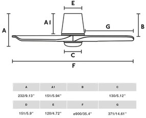 FARO 33837-1TW-LED stmievateľný ventilátor HEYWOOD TUB 10W/230V borovica/čierna