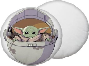 Mikroplyšový detský vankúšik ø 40 cm Star Wars "Mandalorian 02" – Jerry Fabrics