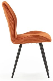 Oranžové menčestrové jedálenské stoličky v súprave 2 ks Adaya – Marckeric