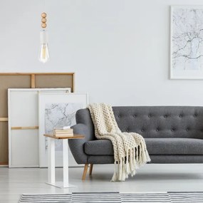 Luster na lanku SIMON 1xE27/60W/230V biela