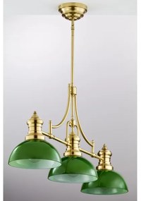 Jupiter 2074 - Luster na tyči PLATINO 3xE27/15W/230V zelená/zlatá