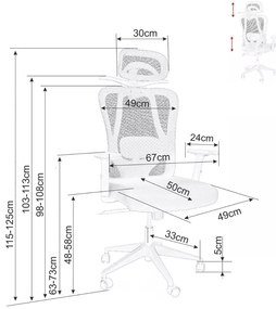 Kancelářská židle Q-080M šedá