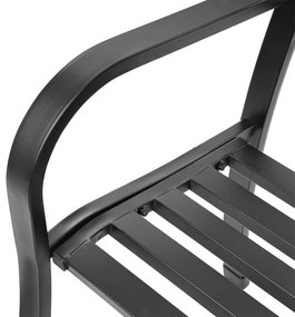 LONGWELL INDUSTRIAL LTD Záhradná lavica s operadlom, kovová konštrukcia