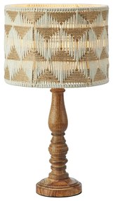 Stolová lampa s tienidlom z textilu a juty v hnedo-prírodnej farbe (výška 45 cm) Ano – Markslöjd