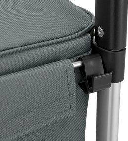 Nákupný vozík 3 v 1 – objem 56 l, sivý