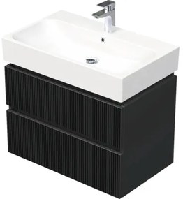 Skrinka do kúpeľne s umývadlom Intedoor STORM 3D čierna matná 75 x 66 x 46,5 cm STORM 3D 75 2Z A9276