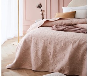 Room99 Prehoz na posteľ Prešívaný LEILA Farba: Ružová, Veľkosť: 220 x 240 cm