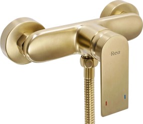 Rea Verso, sprchová batéria s ručnou sprchovou sadou, zlatá matná, REA-B6566