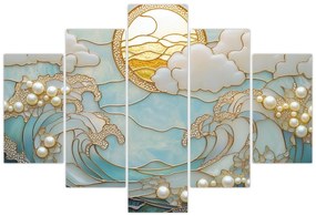 Obraz - 3D perly v oceáne (150x105 cm)