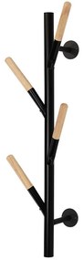 Nástenný vešiak  Gc5935 Čierna/Prirodzené