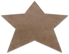 Koberec protišmykový SHAPE 3148 hviezda Shaggy - camel, béžový plyš