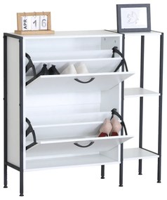 Botník SOVIO, 2 poschodia, biela