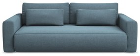 Svetlomodrá rozkladacia/s úložným priestorom pohovka 238 cm Kapua – Makamii