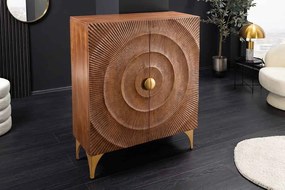 Dizajnová vysoká komoda Venetia 120 cm hnedé mango