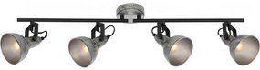 Briloner 2049-044 - Bodové svietidlo RETRO 4xE14/40W/230V šedá
