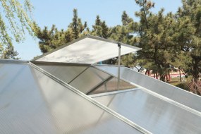 Skleník so základňou BestBerg BBGH‑606S / 3,61 m² / 190 × 190 × 194 cm / strieborná