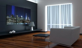 Artgeist Obraz - Blue lights in New York Veľkosť: 120x80, Verzia: Premium Print