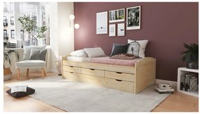 Inter Link Funkčná posteľ s 3 zásuvkami (Marinella – prírodná)  (100161881)